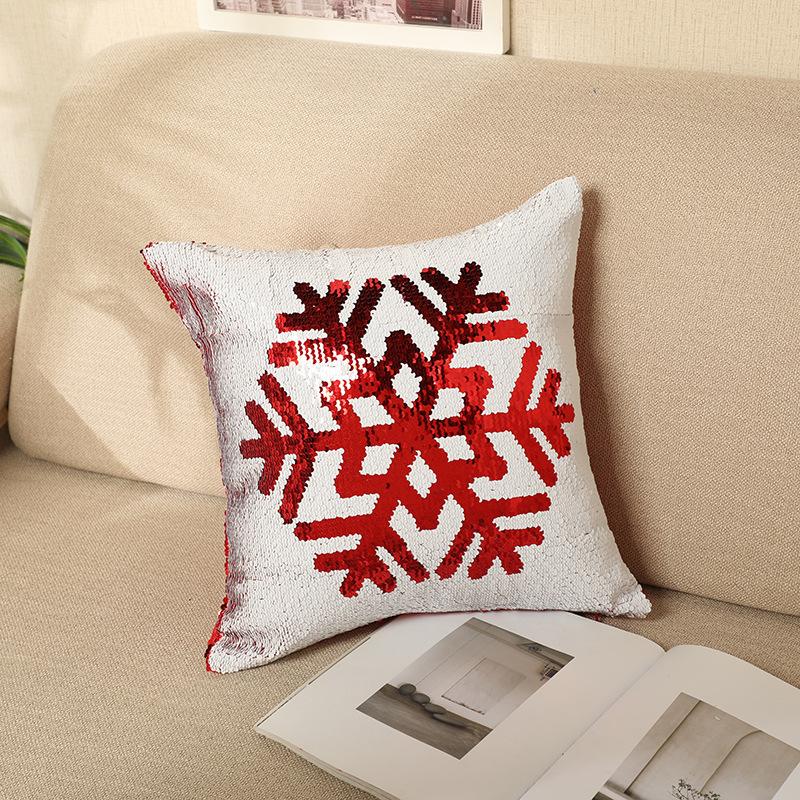 

Деревенское Рождество Блестящая Наволочка Односторонняя Наволочка для Подушки для Автомобиля Дивана Креативная Наволочка