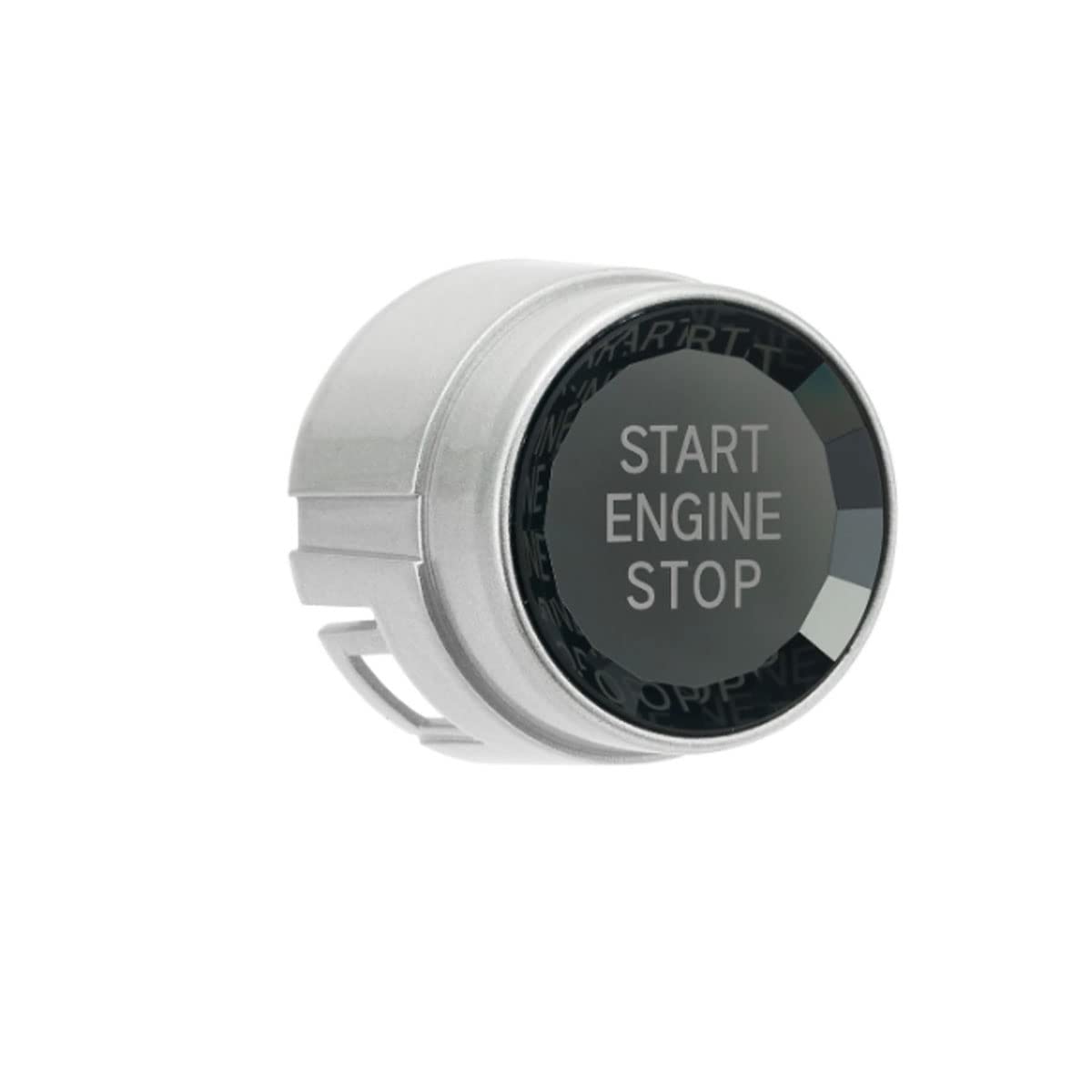 

CHEYINGCHIDIY Silver Car Crystal Start Stop Button Cover Engine Power Ignition Start Stop Button срібний
