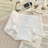 10A Antibacterial Pure Cotton High-Waist Women Boyshort Panties, Baby Cotton Full Cotton Crotch Plus Size Soft Breathable Underwear