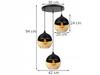 HANGING CEILING LAMP, GLASS PLAFON, LED LAMP