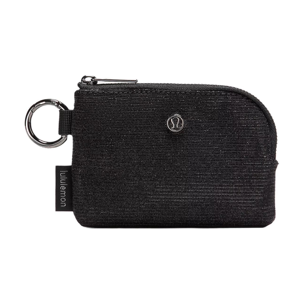 Lululemon Glitter Silver Logo Metal Fiber Polyester Wallet Unisex Wallet Black Bronze LW9FW9S-069830 Black & Bronze