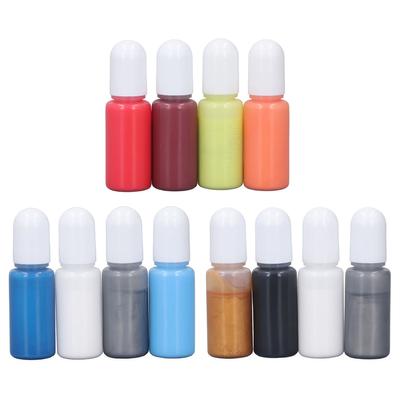 Pigment de résine époxy 4 couleurs, colorant UV haute concentration pour la fabrication de bijoux en résine