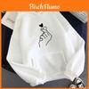 Heart Printed Hoodie For Women With Polyester Fabric And Loose Fit For Casual Wear