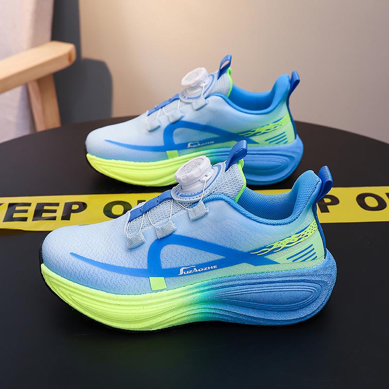 Childrens Sports Shoes New Fashionable Elastic Comfortable Boys Sports Training Shoes Soft Lightweight Non Slip Running Shoes
