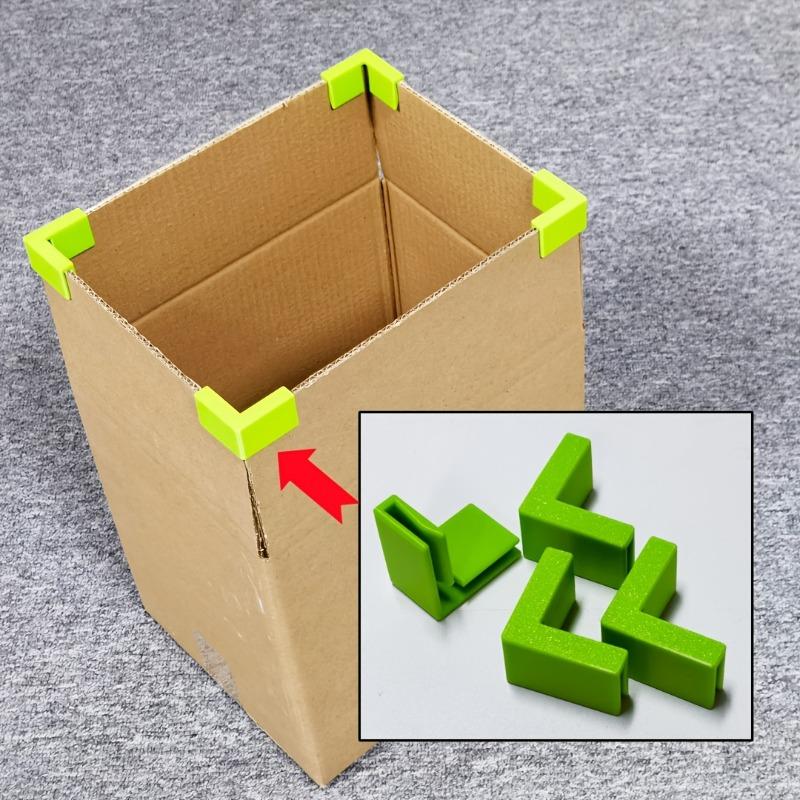 1pc 3D Printed Carton Corner Right Angle Clips, Corrugated Box Edge Reinforcement Fixing Clamps for Box Reuse Making.