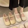 Mary Jane Shoes Women's Sweet and Cool Small Leather Shoes Spring and Summer New with Skirt Style Single Shoes One-word Buckle Work Shoes