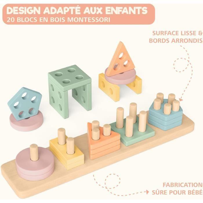 Sweety Fox Jouets Montessori À Empiler Et De Tri 1 2 3 Ans