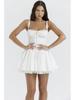 Summer Women's Sexy Lace-Up Miniskirt Dress with European and American Style