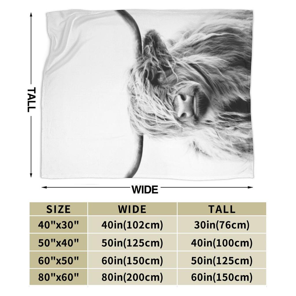 Portrait Of A Highland Cow Custom Comfortable Decorate Home An UltraSoft Micro Fleece Blanket
