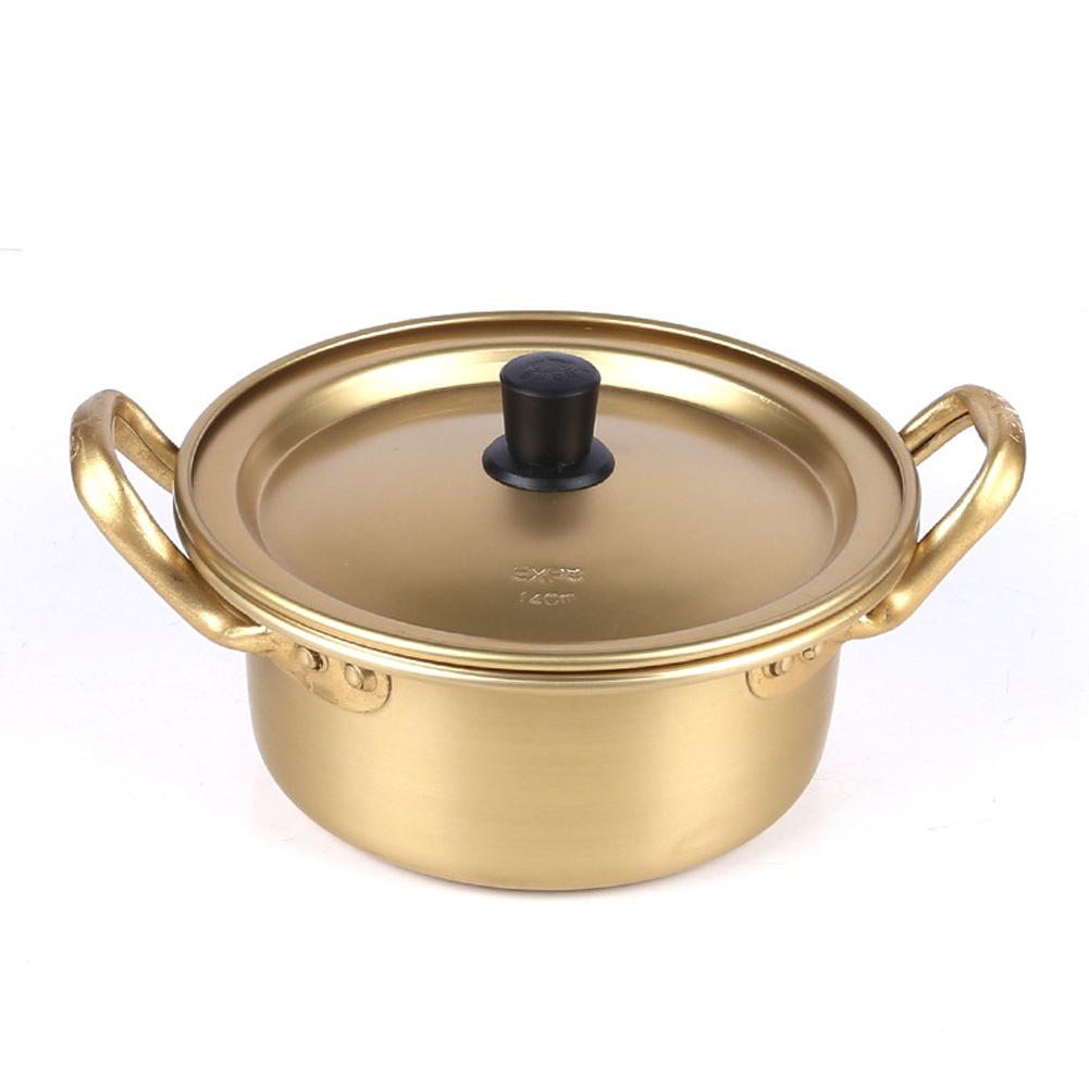 Suppentopf Aluminium + Oxidbeschichtung Topf für Hot Pot Instant-Nudeln Gekocht