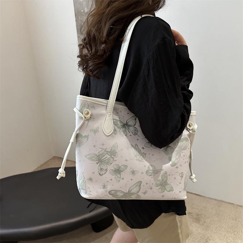 Stylish College Student Shoulder Bag Large Capacity Pu Tote Bag For Women Trendy Street Fashion