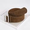 Niche Retro Frosted Wide Waist Seal for Women Genuine Leather Elegant Fashionable High-end Sense with Dress Belt Accessories for Women