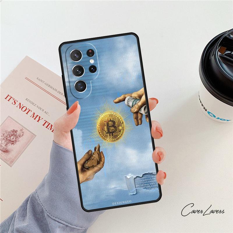Bitcoin phone case For Samsung Galaxy S24 S25 S23 S22 Ultra Note 10 20 Plus S20 S21 FE Cover