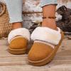 Fashion Women Slippers Fashion Fluffy House Slippers Winter Warm Cotton Shoes Woman Comfort Non Slip Fur Platform Slippers Slides Women