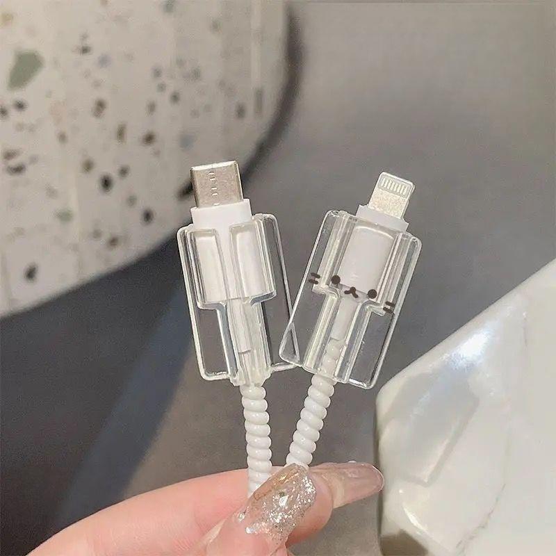 Čtyřdílná ochrana nabíjení, ochrana datového kabelu, ochranný kryt nabíjecí hlavy, vhodné pro nabíječku IPhone 18/20w