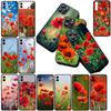 Hülle für Apple iPhone 12 13 Pro XS Max Mini ProMax X XR Air 13Pro Hülle Handyhülle Rote P-Mohnblume Blüte Elegant