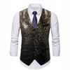 Gradually Change Color Sequins Men'S Suit Vest Bartender Gig Vest