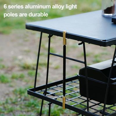 Mesh Tisch Anschluss Stange Heavy Duty Aluminium Legierung Messing Enden Einstellbar Tragbare Outdoor Camping Klapp