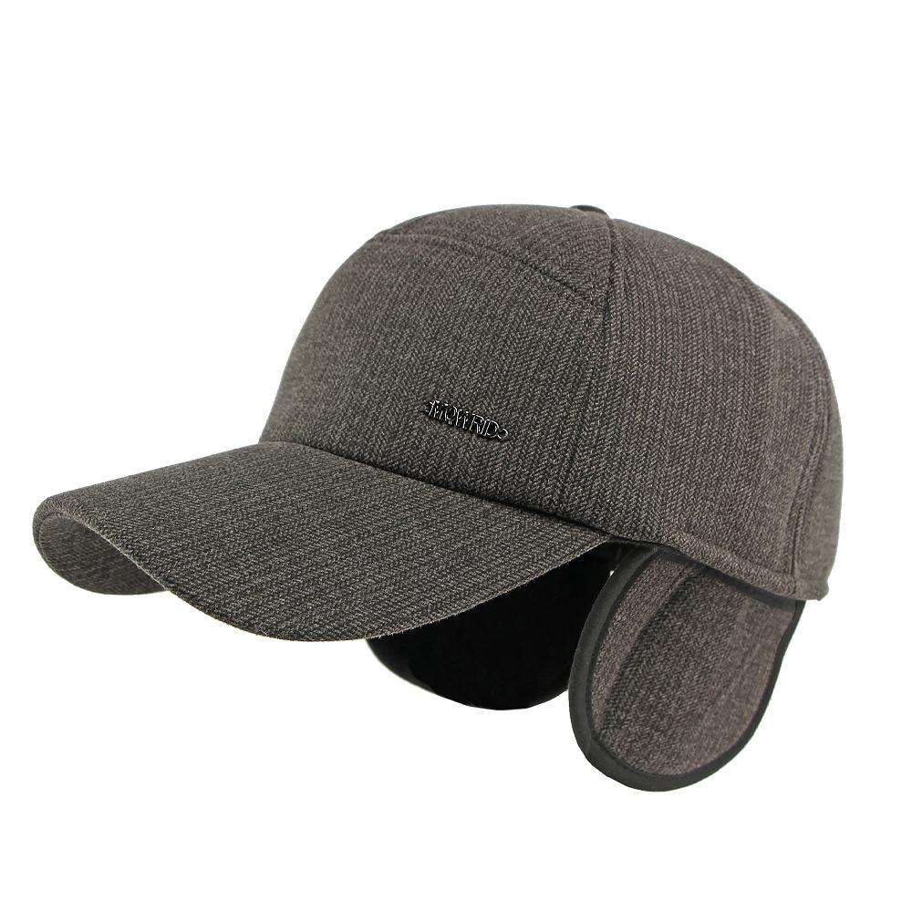 Herbst Winter Mütze Herren Samt Dicke Baseballkappe Warme Ohrenschützerkappe Sonnenhut
