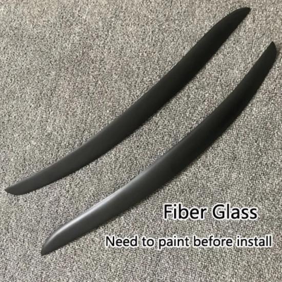 Carbon Fiber Car Headlight Eyebrows Lamp Eyelids For BMW 3 Series E92 E93 E90 M3 2007 - 2009 Fiber Glass Matt Black Primer 2pcs