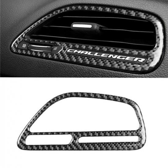 Carbon Fiber Passenger Side Air Vent Outlet Cover For Dodge Challenger 15-