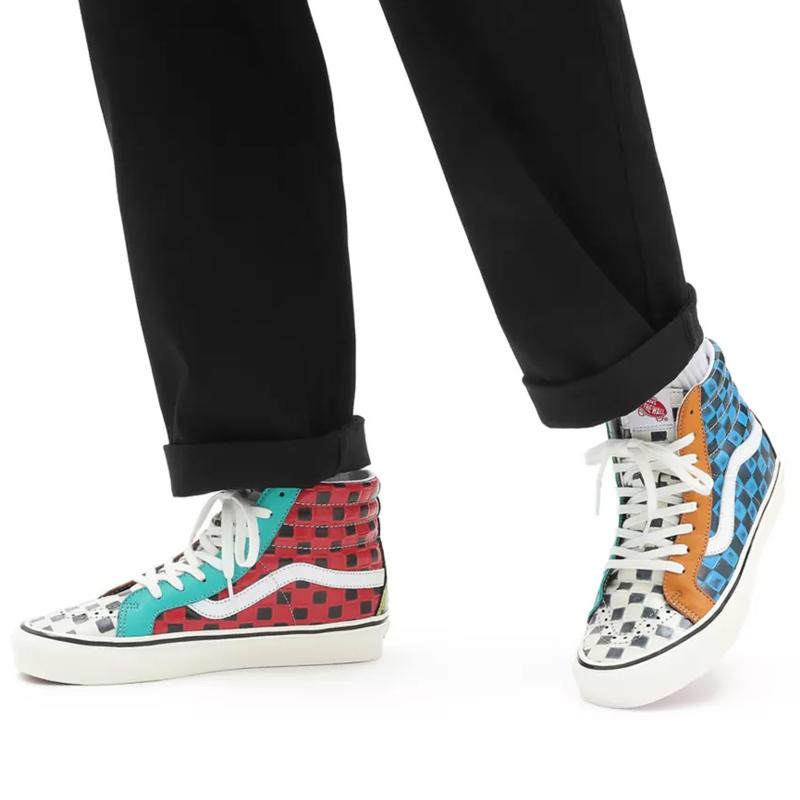 Vans Sk8-Hi 38 DX Anaheim Factory - Multi-Color Checkerboard Unisex Sneakers VN0A38GF9ID