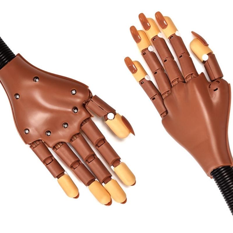 Detachable Nail Training Hand Model Magnetic Base Realistic Manicure Practice Tool Compact ABS