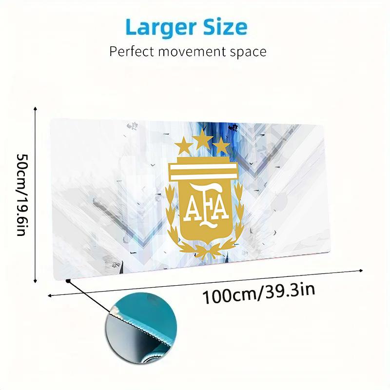 Argentina National Football Team Print  Cushion Non-slip Laptop Tablet Big Mousepad XXL Mat Mini PC Playmat With Lock Edge