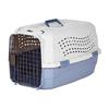 AmazonBasics Pet Carrier Double Door for Small Dogs and Cats Up To 9kg M Size Width 38 X Depth 58 X Height 33cm Gray Blue