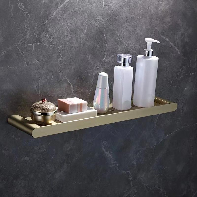 Juego de Baño de Acero Inoxidable 304 Dorado: Toallero, Barra de toallas, Portarrollos de papel higiénico, Estante y Escobilla para el inodoro.