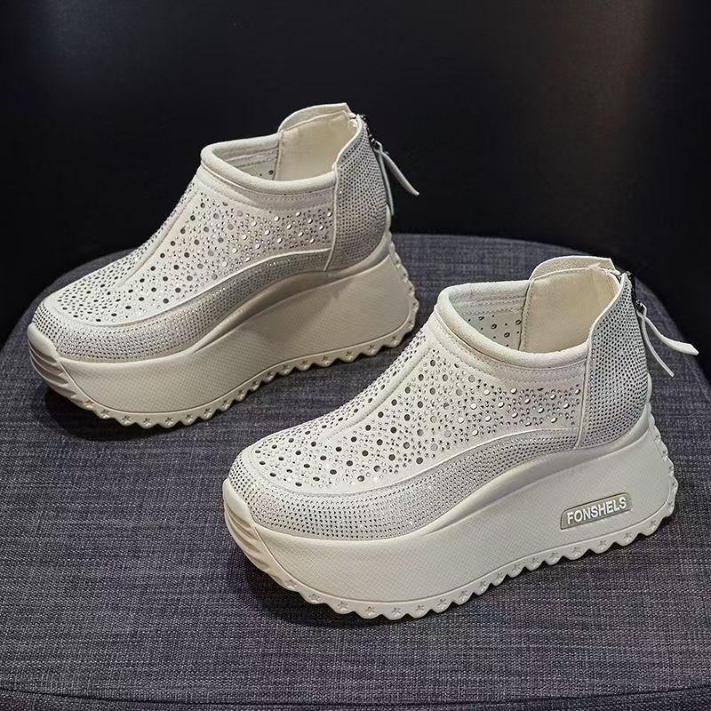 

Summer Women s Shoes Breathable Hollow New Shoes Small Casual Heightening Sports Shoes 40