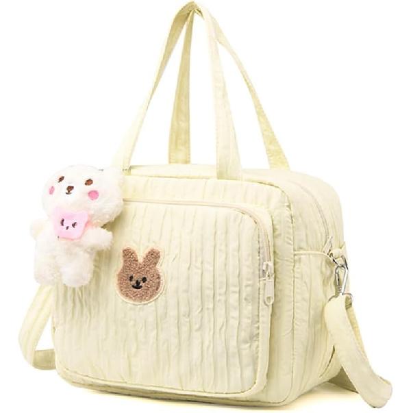 Baby Diaper Bag,Small Diaper Bag Tote Crossbody Diaper Bag Cute Quilted Diaper Bag Baby Travel Shoulder Bag with Strap