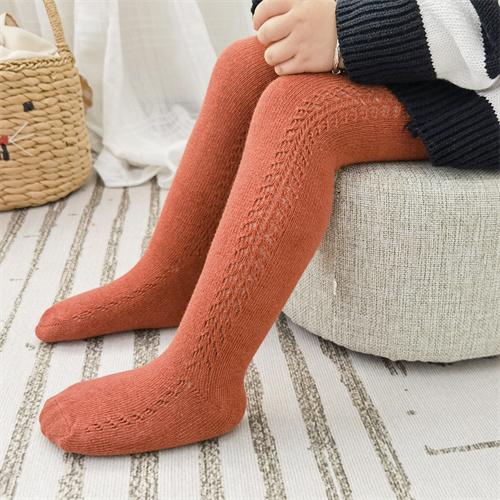 0-8Years Summer Baby Tights for Girls Fashion Knitted Ribbed Children s Pantyhose Solid Mesh Toddler Cotton Leggings for Girls XS