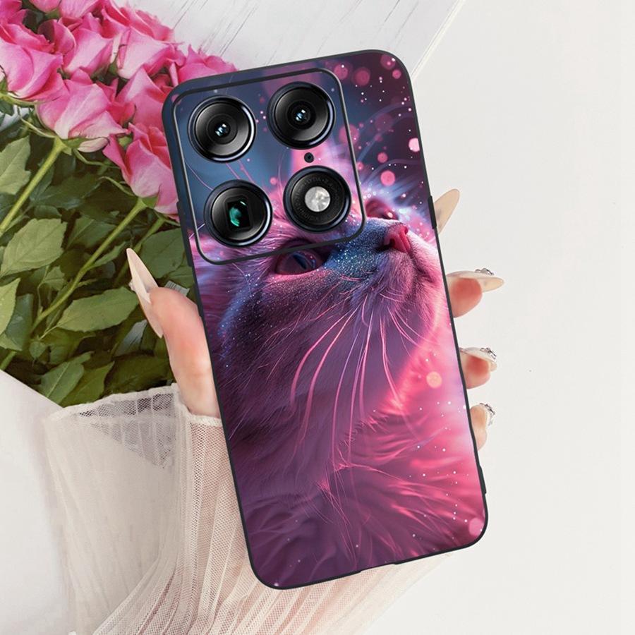 For Motorola Signature 5G Fashion Style Elegant Painted Phone Casing Cover Moto X70 Air Pro Soft Silicone Black TPU Case