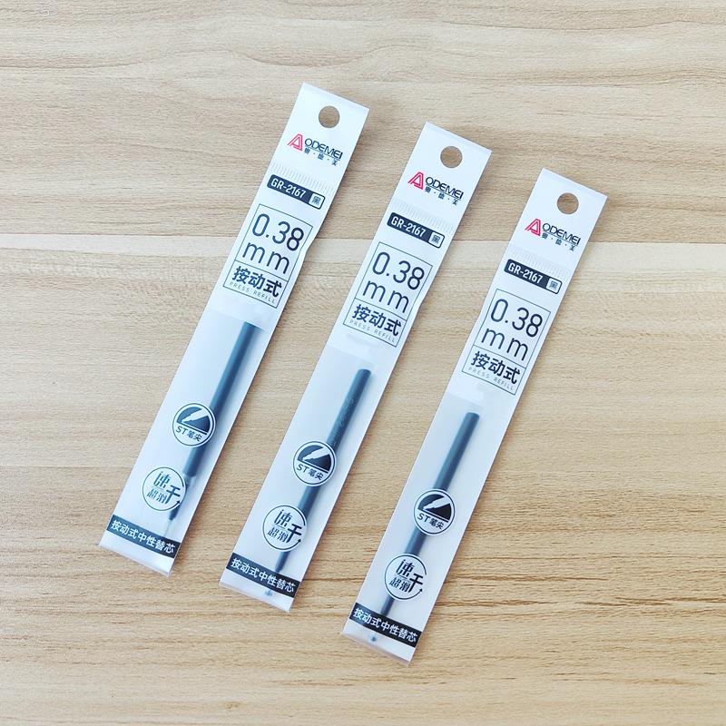 Clickable Pen Refill 0.38mm - Large Capacity Black/Red for Office, Business & Student Use