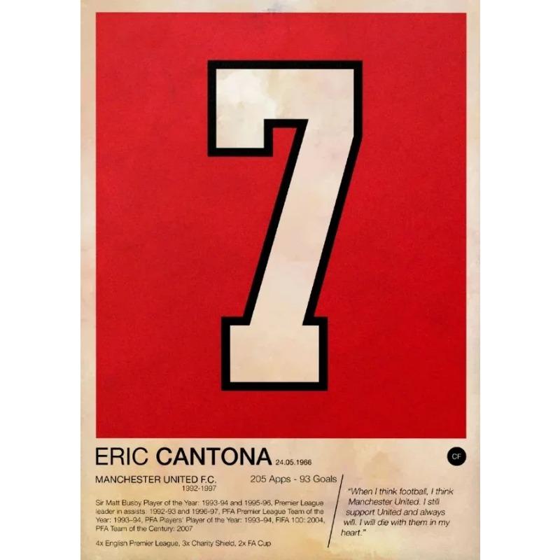 

Vintage Famous Soccer Players Jersey Numbers Poster Sport Minimalist Canvas Printing Print Wall Art Picture for Home Room Decor 21cm×30cm NoFrame