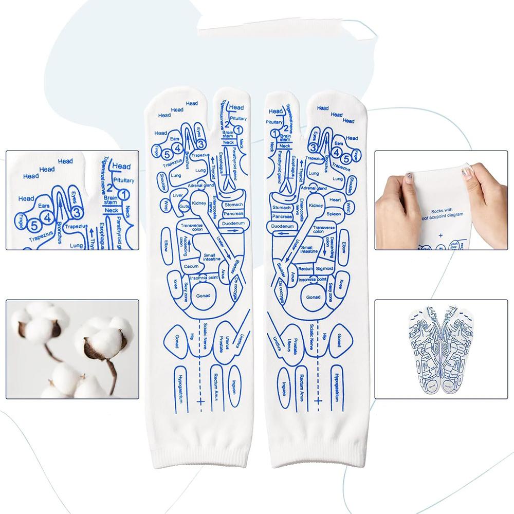 Foot Massage Socks Foot Reflexology Socks with Massage Tools(Women - Small)