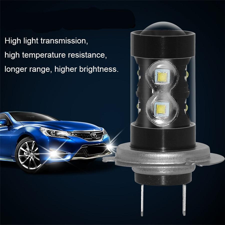 

2Pcs H7 50W LED Light Bulbs 6000K Xenon White For DRL Fog Lights Lamp 12V-24V