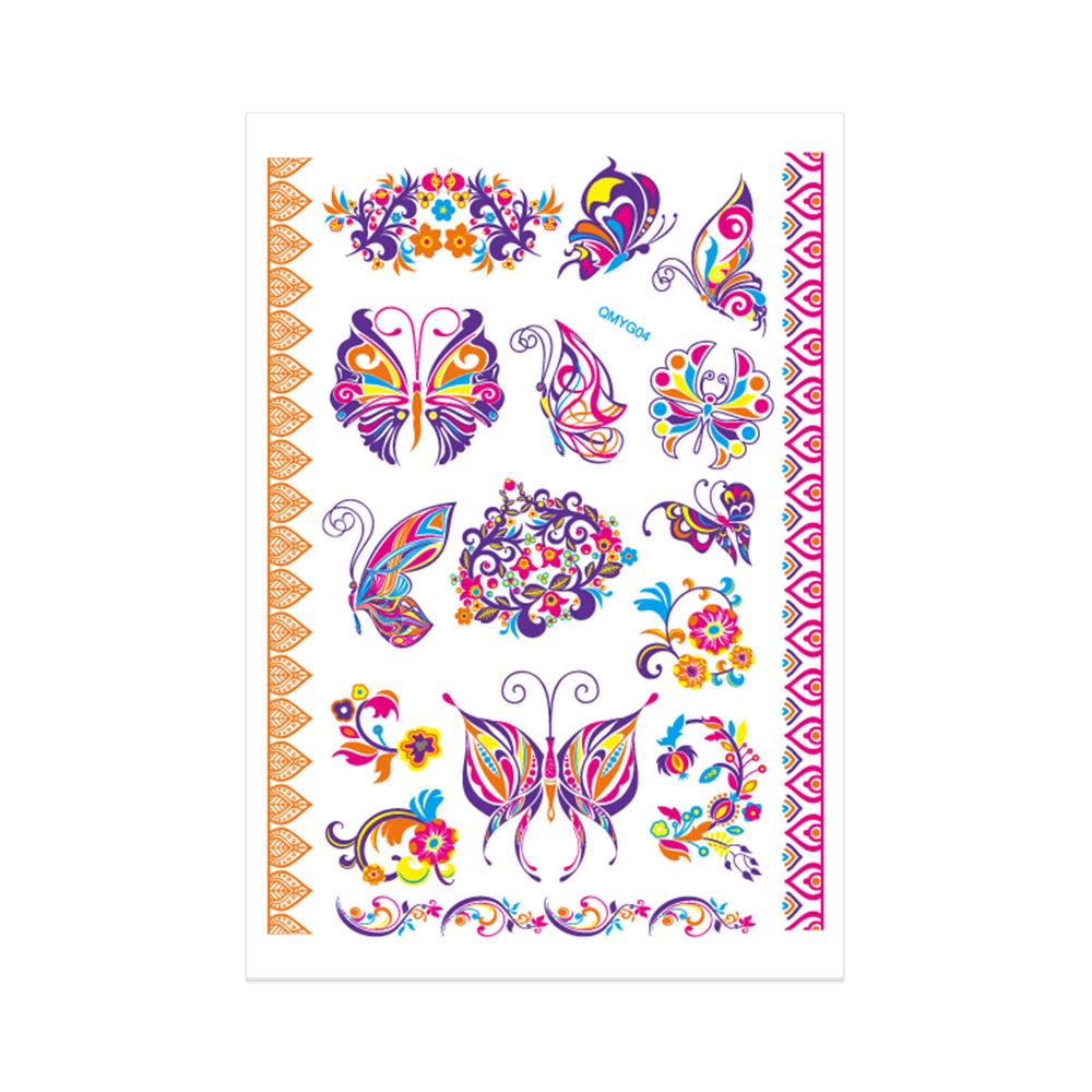Creative Fluorescent Waterproof Full Arm and Face Tattoo Sticker