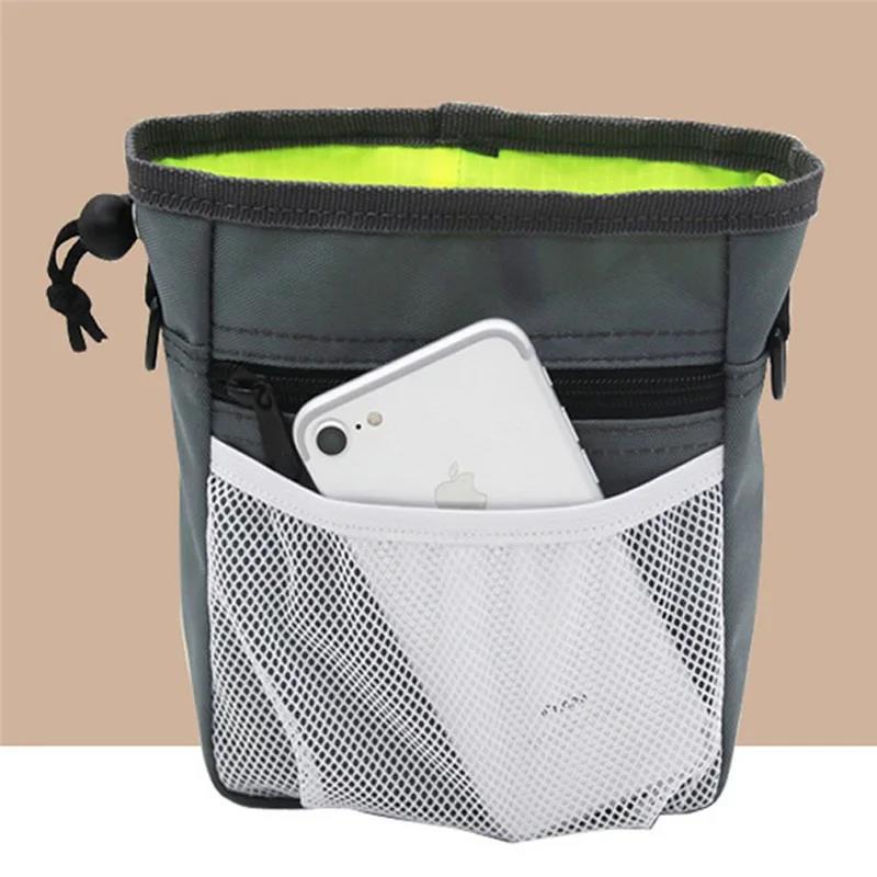 Nylon Dog Training Treat Snack Pouch - Convenient Waist Shoulder Bag For Pet Walking And Feeding Accessories