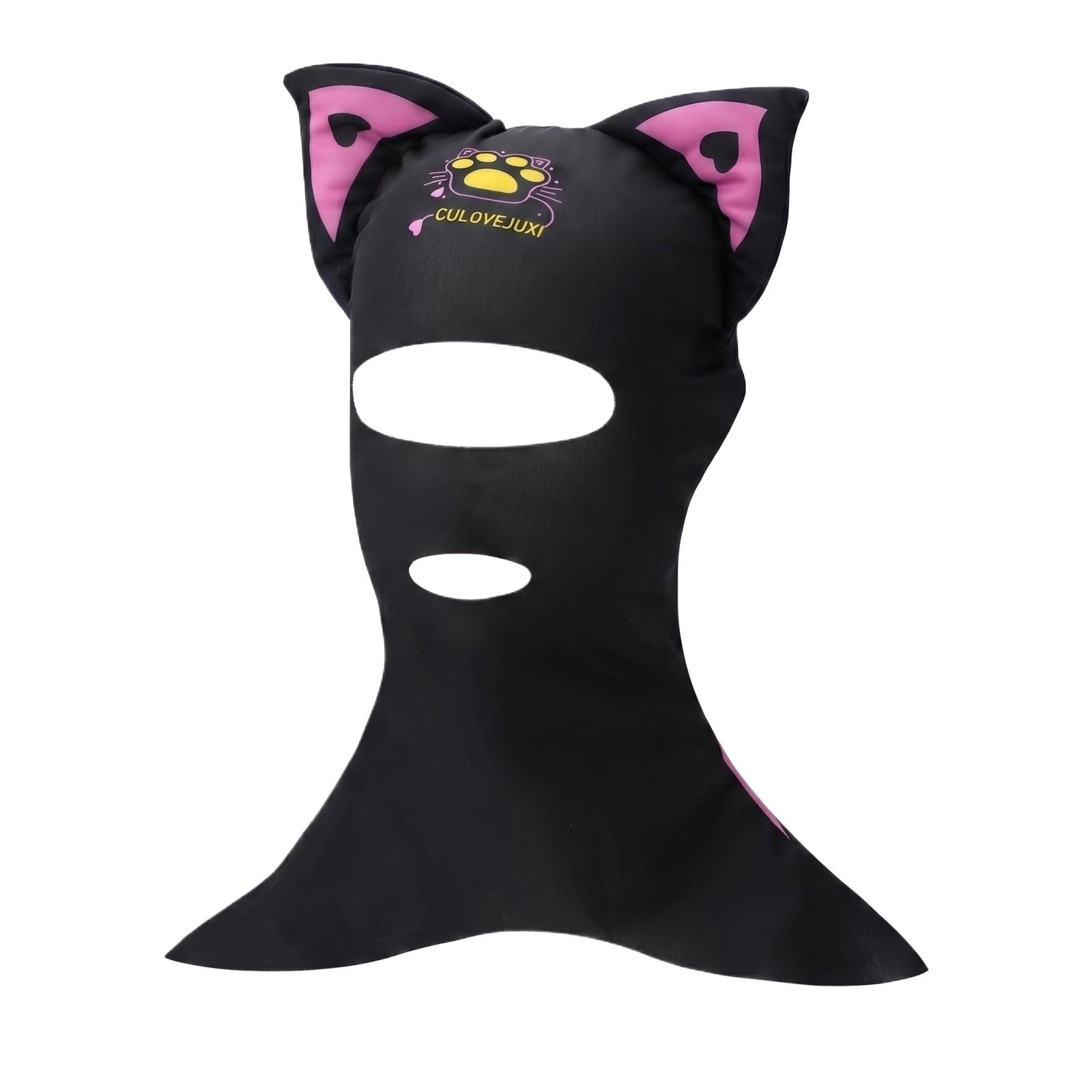 Sun Protections Full Face Head Neck Cover Swiming Diving Facekini Elastic Caps For Water Sport Facekini Elastic Swim Caps Sun Protections Full M чёрный