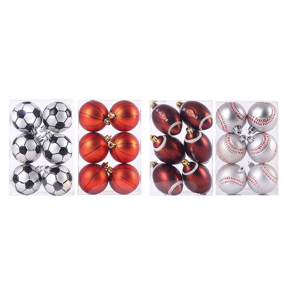 Xmas Decor Christmas Tree Balls Baseball Basketball Convenient Easy To Hang Football Lightweight New Christmas
