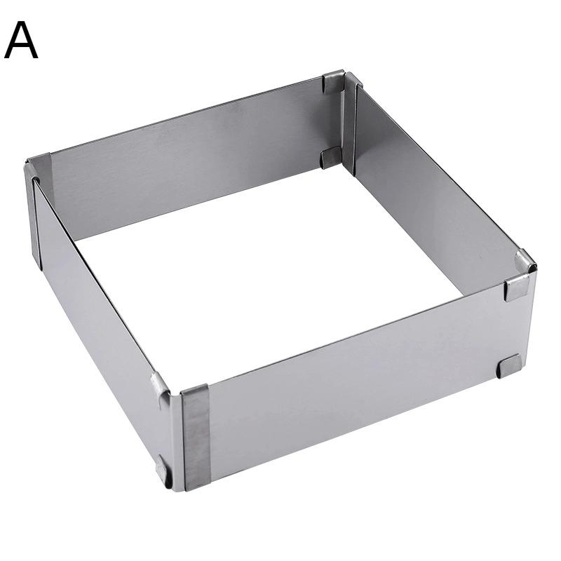 Square Rectangular Cake Mold Ring, Adjustable Stainless Steel Square Mousse Cake Cutter Baking Mold Pastry Baking Tool
