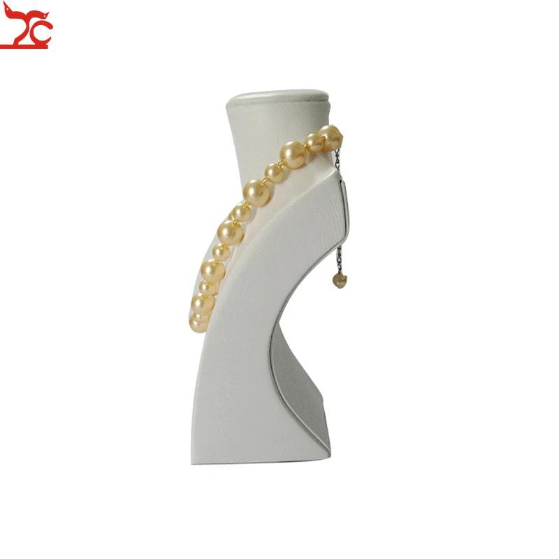 High-quality Black Red Velvet, White PU Leather Jewelry Display Stand Necklace Pendant Jewelry Storage and Display Props