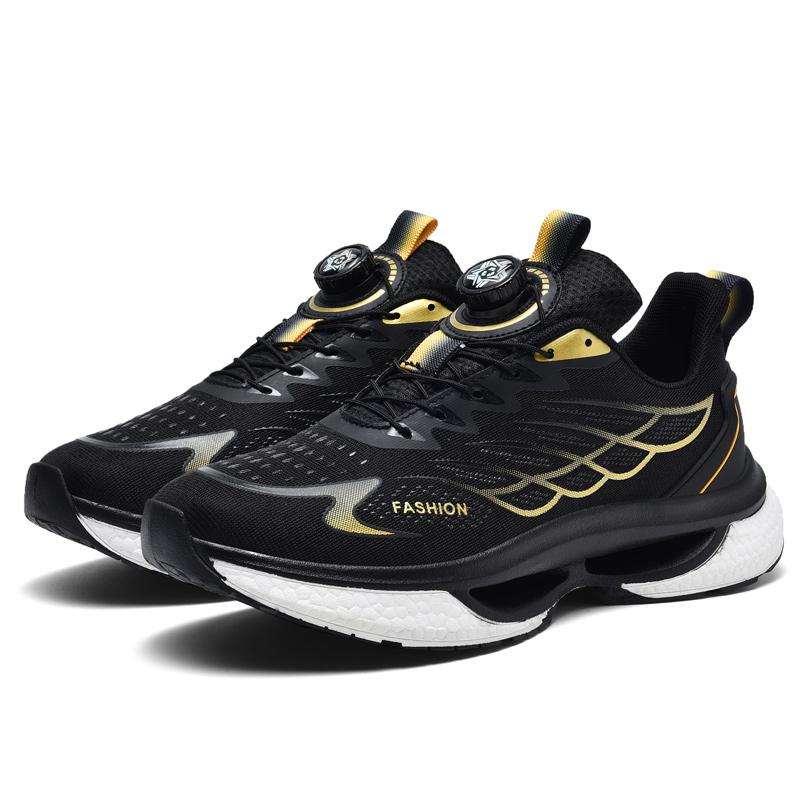 

White Men Casual Mesh Sneakers New Autumn Student Running Shoes Twist Buckle Non-slip Breathable Outdoor Soft Sport Shoe 36