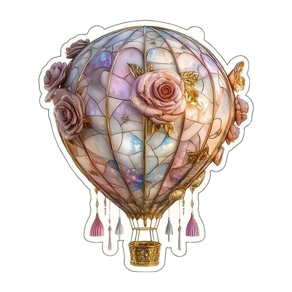 

Hot Air Balloon Sun Catcher Colorful Stained Hangable Ornament Lantern Pendant for Outdoor Garden Terrace Yard Balcony Patio