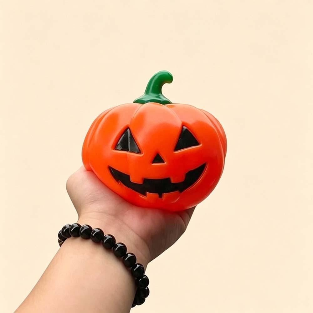 Lightweight Slow Rising Squishy 3D Shaped Relaxing Soft TPR Toy Pumpkin Squeeze Toy Treat Handout