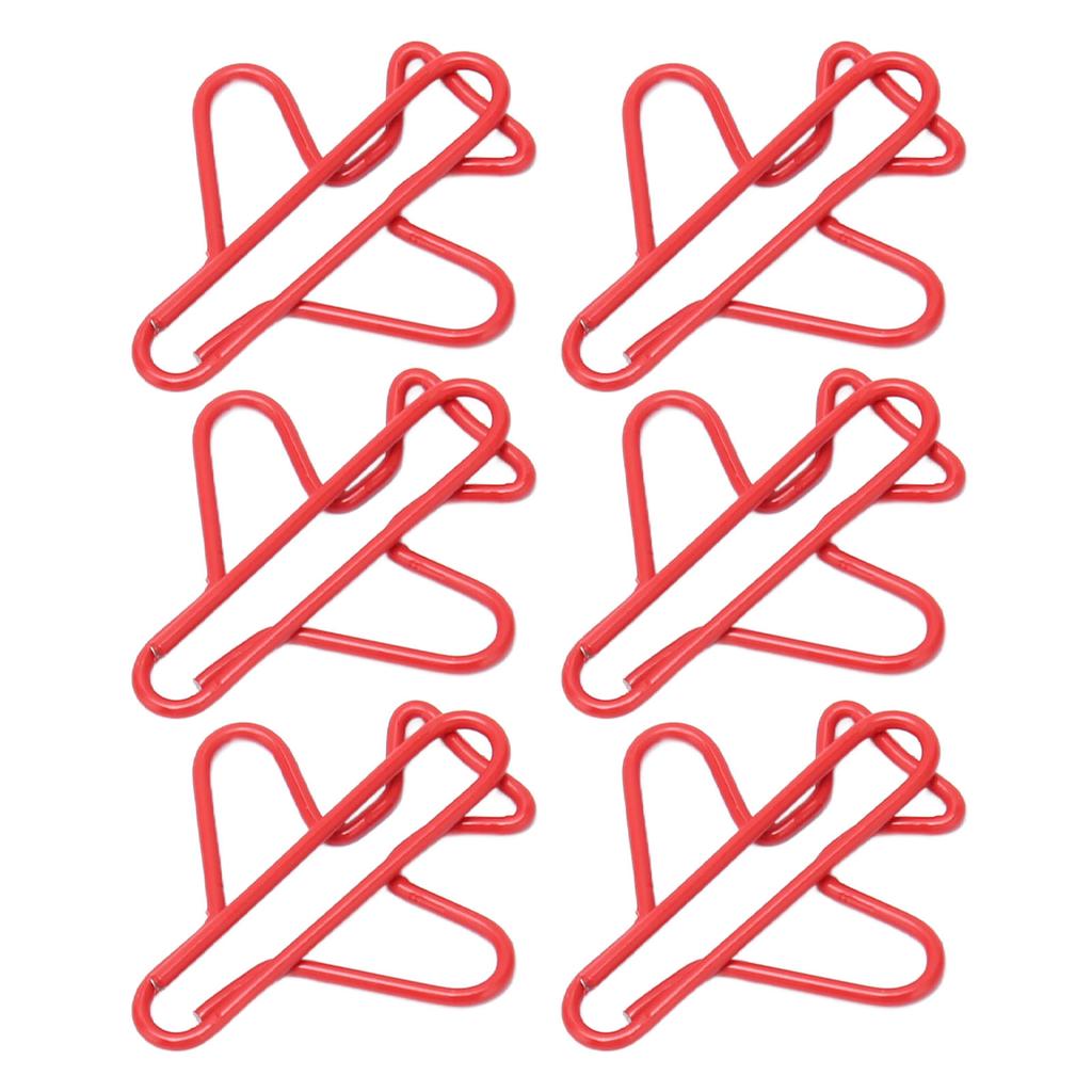 100pcs Airplane Shaped Paper Clips Rust Prevention Plating Process Cute Paper Clip for Scrapbooking Card Making