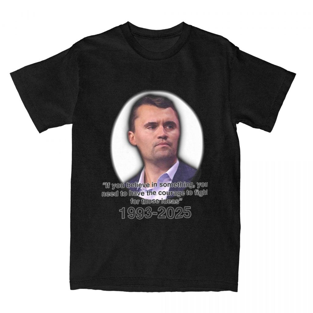 Justice For Charlie Kirk T Shirts Cotton Vintage T-Shirt Round Neck Legends Never Die Tee Shirt Short Sleeve Clothing Plus Size