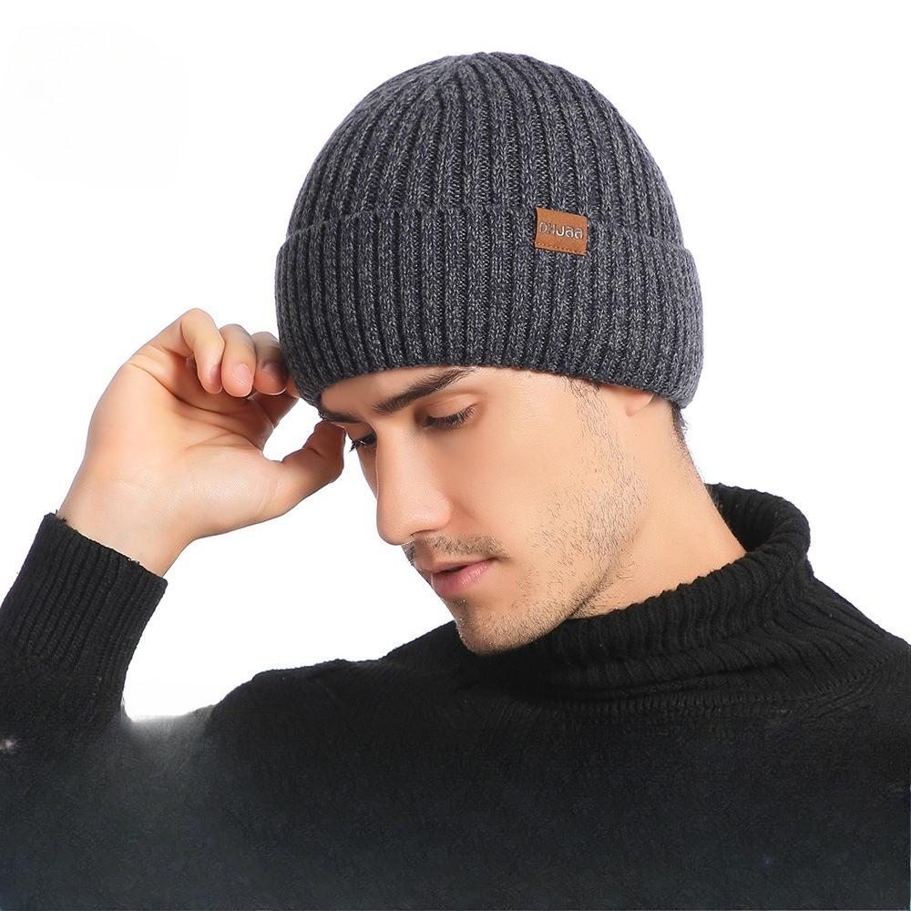 Winter Cross-border Wool Hat Middle-aged and Elderly European and American Knitted Amazon Warm Velvet Hat Spot